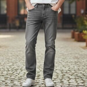 Hollister Men's Charcoal Slim  Straight Jeans
